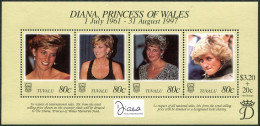 Tuvalu 762 Ad Sheet, MNH. Michel Bl.62. Diana, Princess Of Wales,1961-1997.1998. - Tuvalu