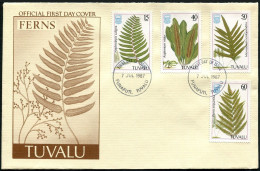 Tuvalu 438-441, FDC. Michel 458-462. Ferns 1987. - Tuvalu (fr. Elliceinseln)