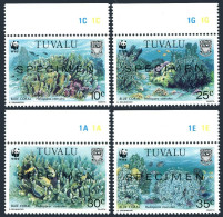 Tuvalu 617-620 SPECIMEN, MNH. Michel 638-641. WWF 1992. Blue Coral. - Tuvalu (fr. Elliceinseln)