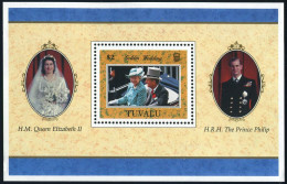 Tuvalu 756,MNH. Queen Elizabeth II & Prince Philip,wedding-50,1997. - Tuvalu (fr. Elliceinseln)