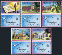 Tuvalu 38-42-label,MNH.Michel 38-42. Christmas 1976.New Testament,Churches. - Tuvalu (fr. Elliceinseln)