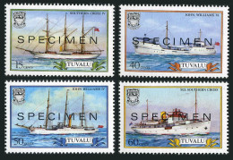 Tuvalu 410-413 SPECIMEN,MNH.Mi 430-433. Ships 1987.Southern Cross IV,J.Williams. - Tuvalu