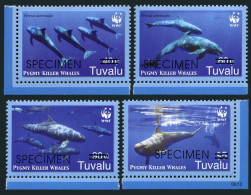 Tuvalu 1022a-1022d SPECIMEN, MNH. WWF 2006. Pygmy Killer Whales. - Tuvalu (fr. Elliceinseln)