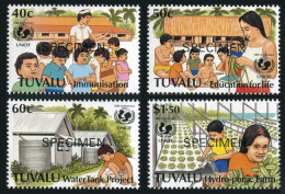 Tuvalu 721-724 SPECIMEN,MNH.Mi 748-751. UNICEF-50,1996.Immunization,Education, - Tuvalu