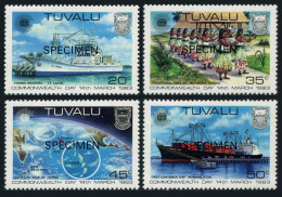 Tuvalu 196-199 SPECIMEN,MNH.Mi 186-189.Commonwealth Day 1983.Fishing,Map,Dancing - Tuvalu