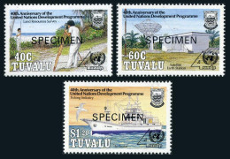 Tuvalu 555-557 SPECIMEN,MNH.Mi 570-575. UN Development Program,40,1990.Surveyor, - Tuvalu