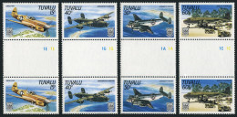 Tuvalu 307-310 Gutter,MNH.Mi 304-307. World War II Aircraft,1985.Curtiss O-40N, - Tuvalu (fr. Elliceinseln)