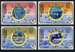 Tuvalu 166-169 SPECIMEN,MNH.Mi 154-157. Maritime School 1982.Motorboat,Dock,Map, - Tuvalu