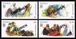 Tuvalu 781-784 SPECIMEN,MNH.Mi 818-821. Christmas 1998.Flight Into Egypt,Angels, - Tuvalu (fr. Elliceinseln)