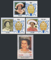 Tuvalu 357-360, MNH. Michel 360-363. Queen Elizabeth II, 60th Birthday, 1986. - Tuvalu