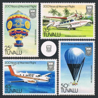 Tuvalu 208-211, MNH. Michel 199-202. First Manned Flight-200, 1983. Balloons. - Tuvalu (fr. Elliceinseln)