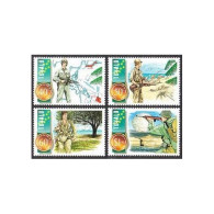 Tuvalu 704-707,MNH.Michel 725-728. End Of World War II-50,1995.Atomic Mushroom. - Tuvalu (fr. Elliceinseln)