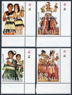 Tuvalu 582-585 SPECIMEN,MNH.Michel 603-606. Christmas.Traditional Dance Costumes - Tuvalu (fr. Elliceinseln)