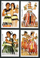 Tuvalu 582-585,MNH.Michel 603-606. Christmas-1991.Traditional Dance Costumes. - Tuvalu (fr. Elliceinseln)