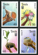 Tuvalu 529-532, MNH. Mi 550-553. Christmas 1989. Conch Shell, Flower Bouquet, - Tuvalu