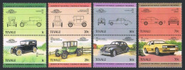 Tuvalu 299-302 Ab Pairs,MNH.Michel 296-299. Classic Automobile 1985. - Tuvalu