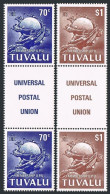 Tuvalu 164-165 Gutter Pairs,MNH. Michel 152-153. Admission To UPU 1981. - Tuvalu