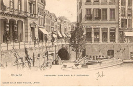 Utrecht, Ganzenmarkt, Oude Gracht B.d. Stadhuisbrug - Utrecht