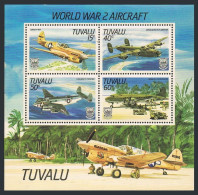 Tuvalu 310a, MNH. Mi Bl.9. World War II Aircraft,1985. Curtis,Liberator,Lockheed - Tuvalu