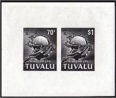 Tuvalu 165a Black Sheet,MNH.Michel Bl.6 Var. Admission To UPU,1981. - Tuvalu (fr. Elliceinseln)