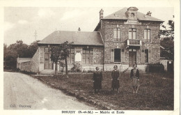 CPA - Dhuisy - Mairie Et Ecole - Autres & Non Classés