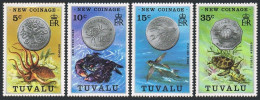 Tuvalu 19-22, MNH. Michel 19-22. New Coinage 1976. Octopus, Crab, Fish, Turtle. - Tuvalu