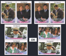 Tuvalu 389-390 Ab,MNH.Michel 413-416. Prince Andrew,Sarah Ferguson Wedding,1986. - Tuvalu (fr. Elliceinseln)