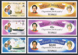 Tuvalu 157-162, MNH. Mi 145-150. Prince Charles, Lady Diana Wedding 1981. Ships. - Tuvalu (fr. Elliceinseln)