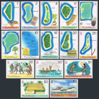 Tuvalu 23-37 WMK 373, MNH. Mi 23-37-X. 1976. Maps, Turtle, Crab, Fishing, Trees, - Tuvalu