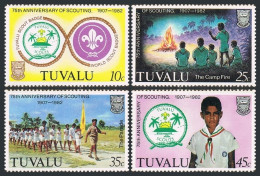 Tuvalu 176-179, MNH. Mi 166-169. Scouting Year 1982. Badges, Campfire, Parade. - Tuvalu (fr. Elliceinseln)