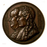 MEDAILLE De Franc-maçon FRANKLIN & MONTYON 1833 - Professionnels / De Société