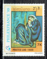 Exposition Philatélique Mondiale à Paris "Philexfrance'89". Œuvres De Picasso : "Maternité" - Laos