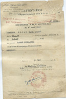 RARE - 1949 ATTESTATION D'APARTENANCE AU RESEAU EUGENE BUCKMASTER DES FORCES FRANCAISES COMBATTANTES - Dokumente