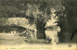 France (27) Eure - Vernon - Les Bords De La Seine, Lavoir Sur Le Bras Saint-Jean - Vernon