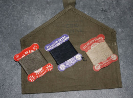 WW2 Trousse Couture (cousette) Trebel à Roanne + Bobines De Fils Vrau à Lille WWII - Equipment