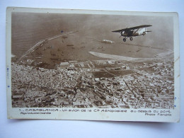 Avion / Airplane / L'AEROPOSTALE / Breguet XIV / Au Dessus Du Port De Casablanca - 1919-1938: Interbellum