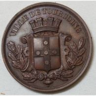 Médaille Ville De Tourcoing, Pose De La 1ère Pierre Lycée Spécial 1883 - Firma's