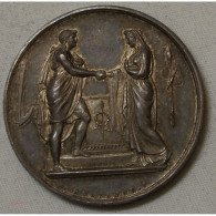 Médaille Argent Mariage Attribué 1841 - Professionali / Di Società