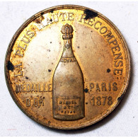 Médaille Plus Haute Récompense En 1878 Pour Champagne Manuel & Co REIMS - Professionali / Di Società