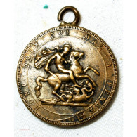 Médaille Puni Soit, Qui Mal Y Pense St Georges Terrassant Le Dragon. - Profesionales / De Sociedad