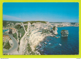 Corse Du Sud BONIFACIO N°2171 Les Falaises Et Le Grain De Sable En 1986 Renault 4L Mini Bus VW VOIR DOS - Autres & Non Classés