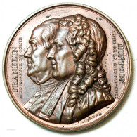 MEDAILLE De Franc-maçon FRANKLIN & MONTYON 1833 - Profesionales / De Sociedad