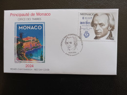 Monaco 2024 300th Ann Birth Immanuel KANT 1724 1804 Philosopher Writer 1v FDC PJ - Nuovi
