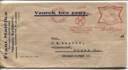 Böhmen Und Mähren Absenderfreistempel Königstädtel Warenprobe 80 H. Matejka 24.4.41 - Cartas & Documentos