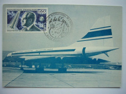 Avion / Airplane / CONCORDE / 001 Registered As F-WTSS / Seen At Le Bourget Airport / 1967 / Carte Maximum - 1946-....: Moderne