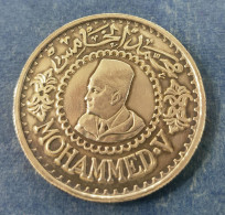 MARRUECOS. AÑO 1956. MOHAMMED V.  500 FRANCOS PLATA. PESO 22,6 GR. - Marocco