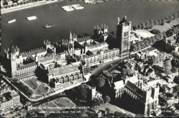 72012840 London Houses Of Parliament And Westminster Abbey Air View - Andere & Zonder Classificatie