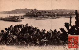 N° 2451 W -cpa Antibes -vue Générale, Prise Du Fort Carré- - Antibes