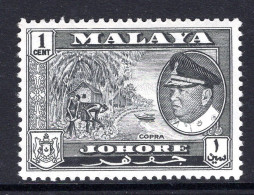 Malaysian States - Johore - 1960 Pictorials - 1c Copra HM (SG 155) - Johore