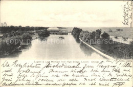 71991005 Chicago_Illinois Lincoln Lagoon And Lake Micigan From High Bridge - Andere & Zonder Classificatie